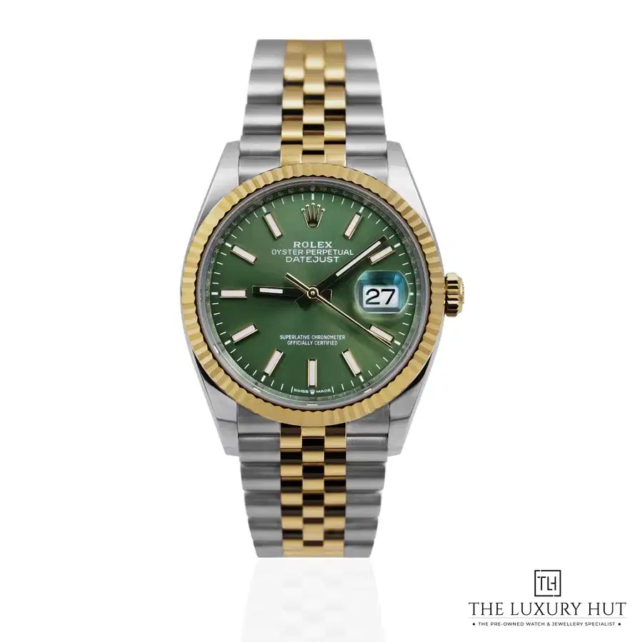 Rolex Datejust 36 Steel Gold Olive Green Diamond 126233