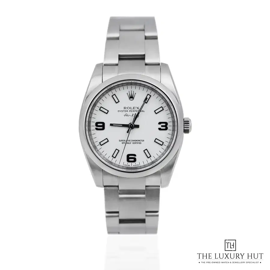 Rolex OP Air King Steel 34mm White 114200