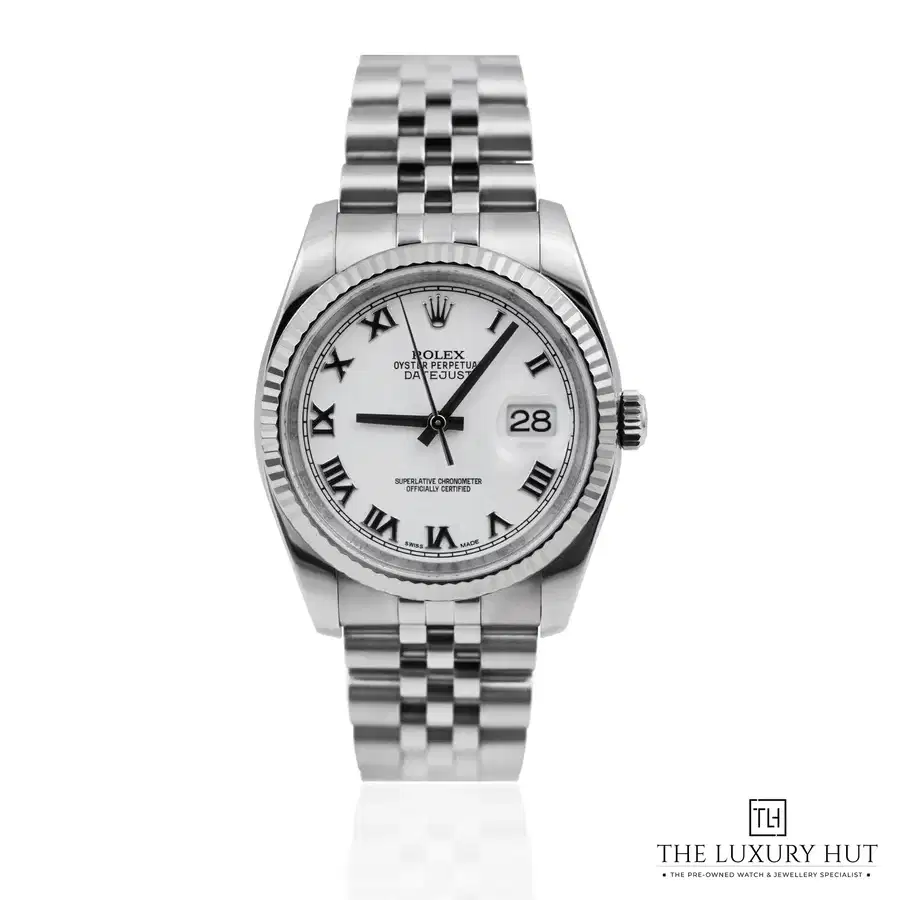 Rolex Datejust 36 Steel Gold White Roman Dial 116234