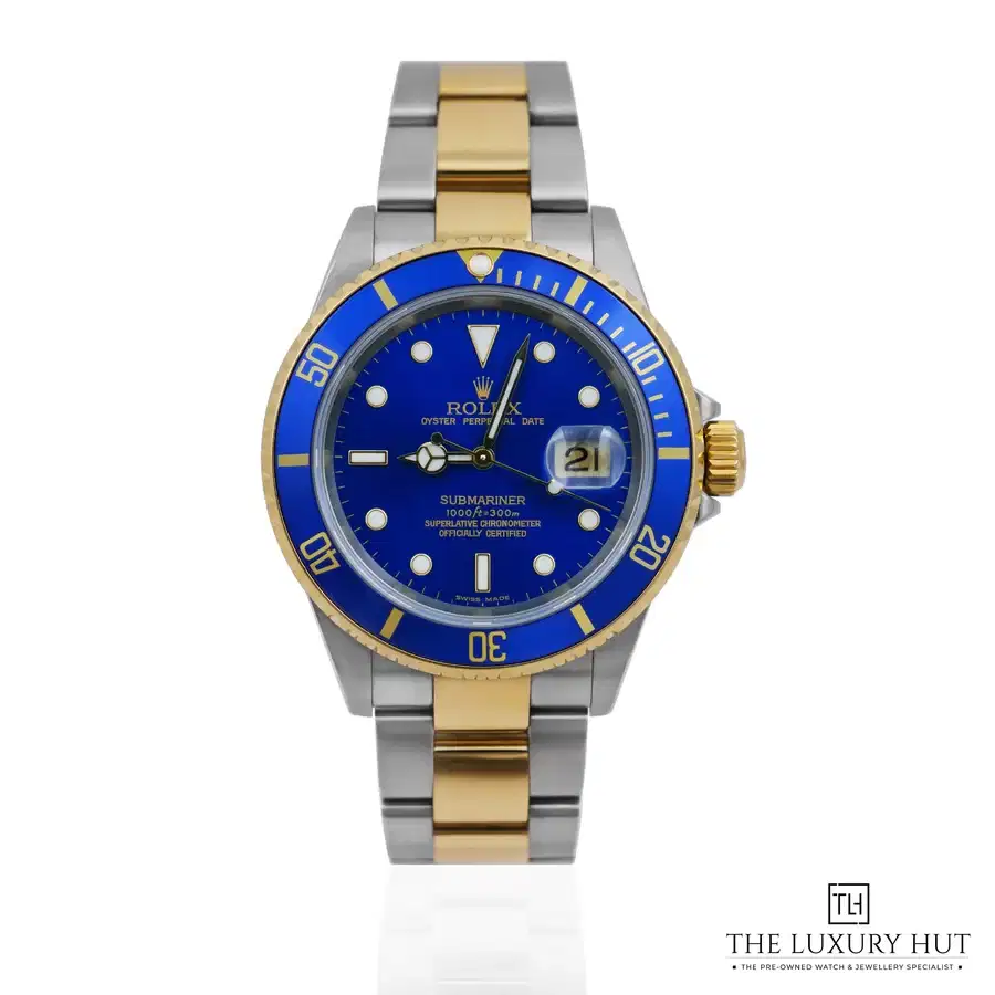 Rolex Submariner Date Bluesy 40mm Bi Metal Blue Dial 16613