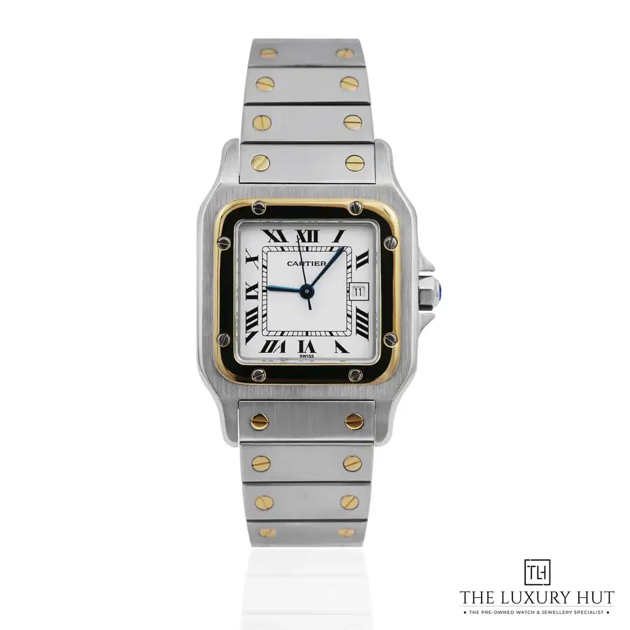 Cartier Santos Galb e Steel Gold White Dial 2961