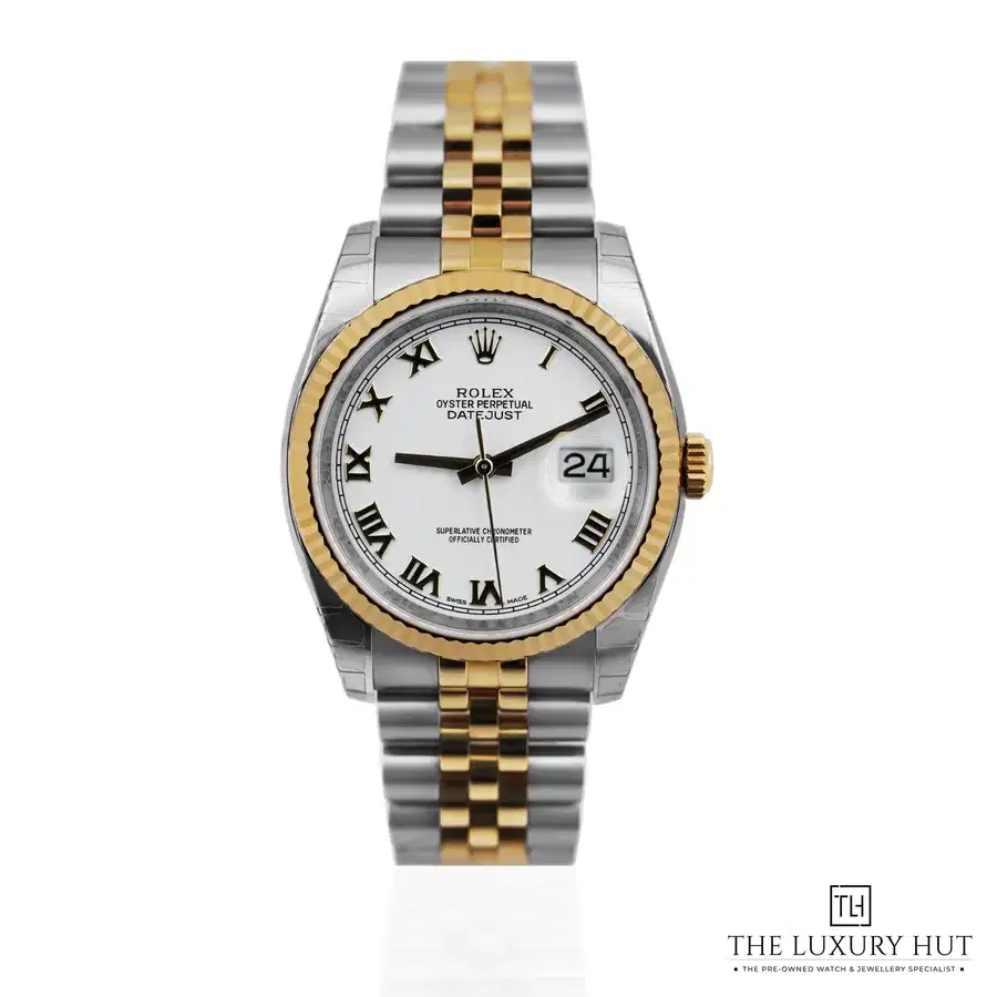 Rolex Datejust 36 Steel Gold White Roman 116233