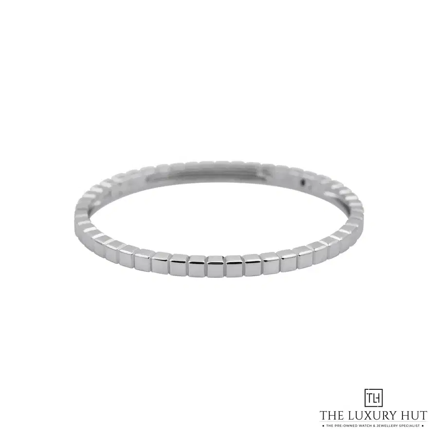 Chopard 18ct Ethical White Gold Ice Cube Medium Bangle 858350