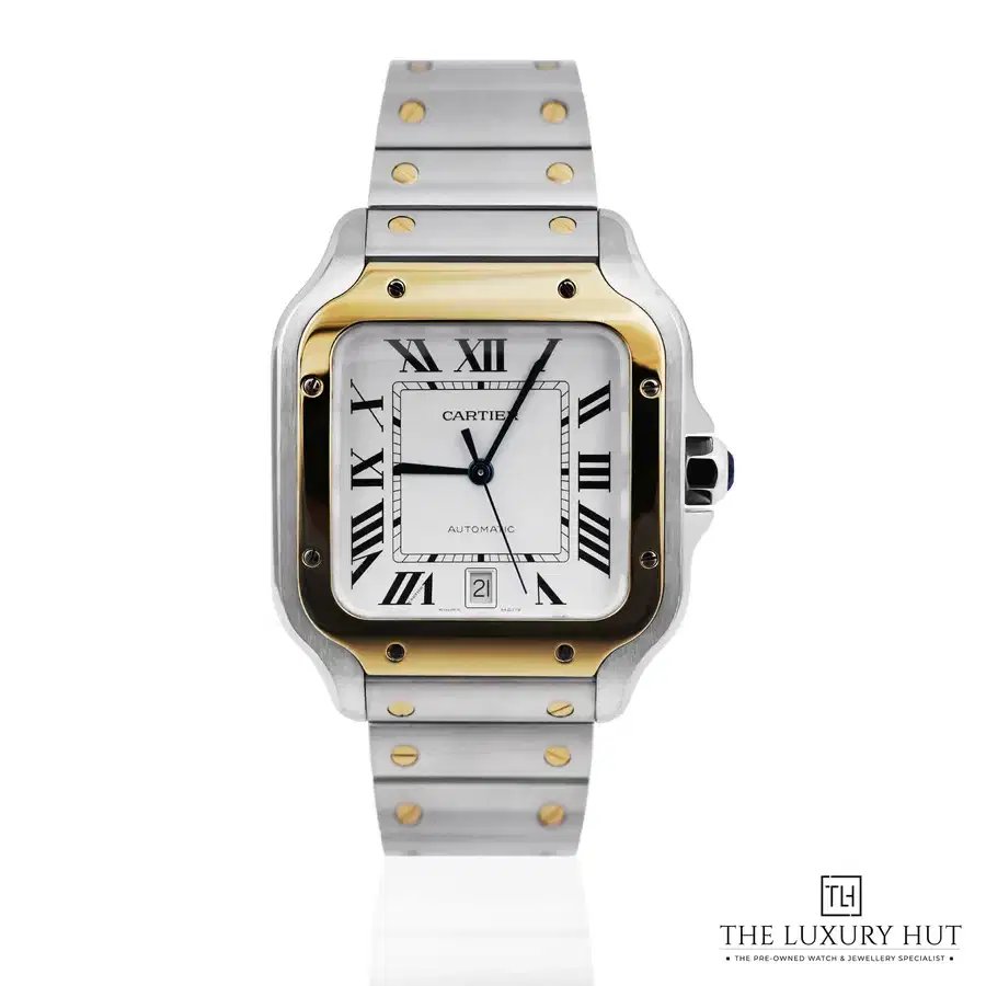 Cartier Santos Large Steel Gold 39 8mm White 4072