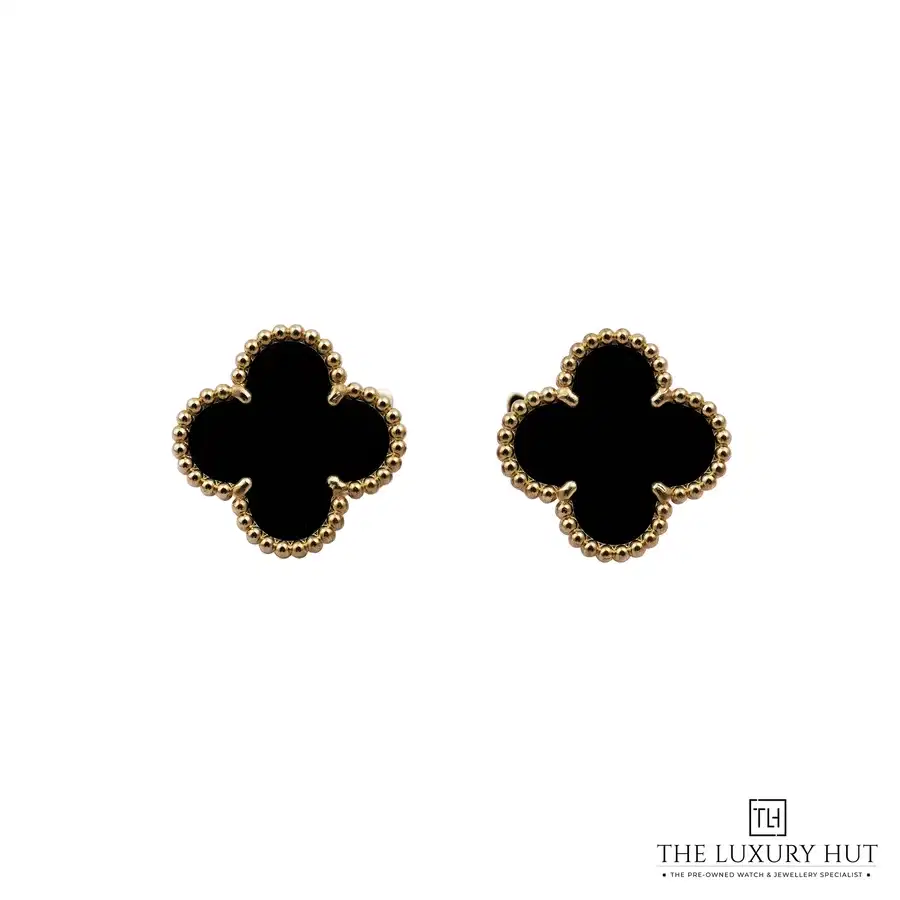 Van Cleef Arpels Vintage Gold Onyx Earrings