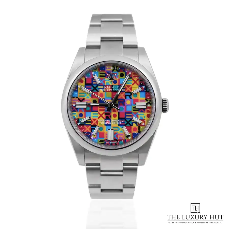 Rolex Oyster Perpetual 41mm Steel Jubilee Motif Dial 53109 aa