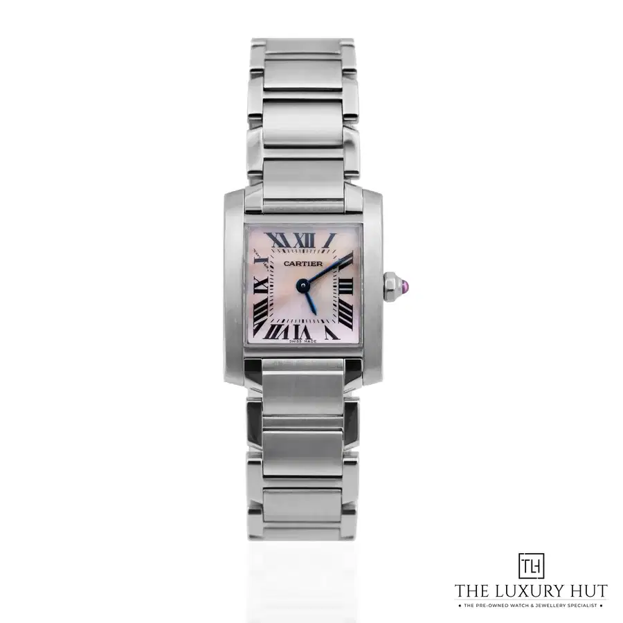 Cartier Tank Francaise Steel Pink Mother Of Pearl 2384