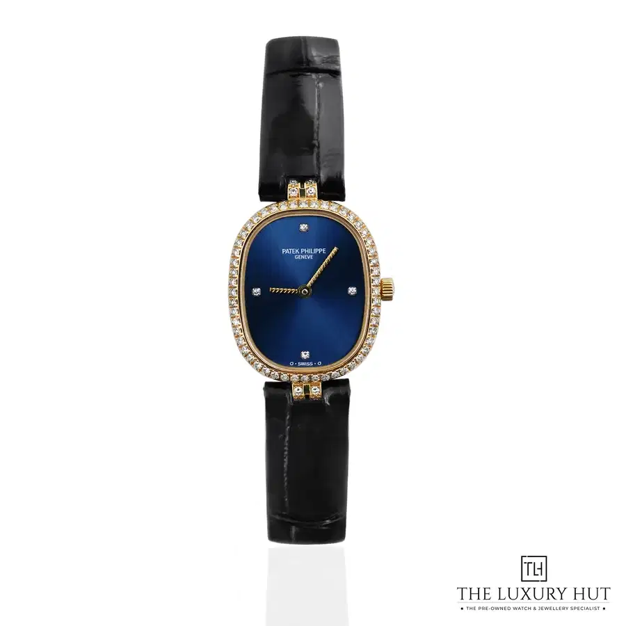 Patek Philippe Golden Ellipse Yellow Gold Blue Diamond 4698