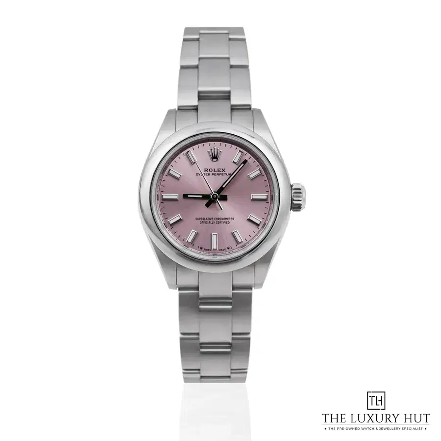 Rolex Oyster Perpetual Steel Pink Baton Dial 276200