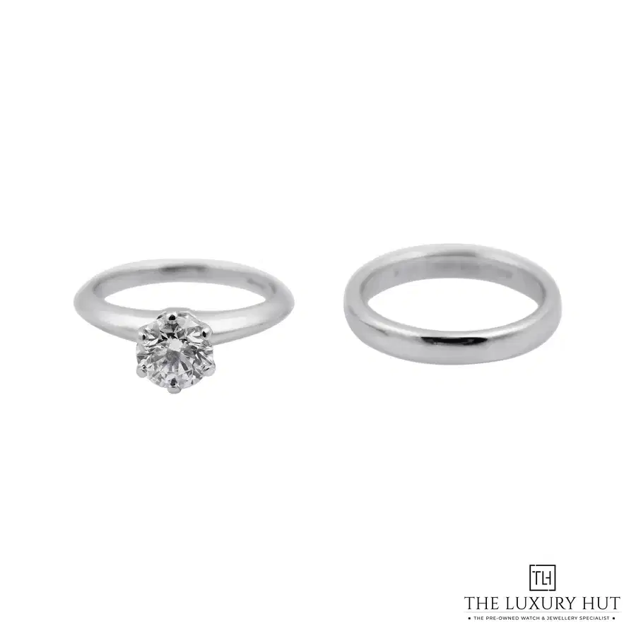 Tiffany Co Platinum Diamond Engagement Ring Set