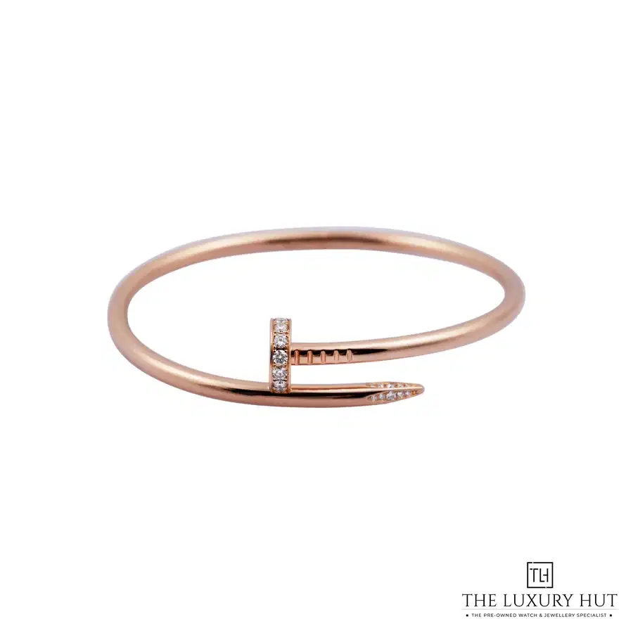 Cartier Classic Rose Gold Juste Un Clou Diamond Bracelet Size 18