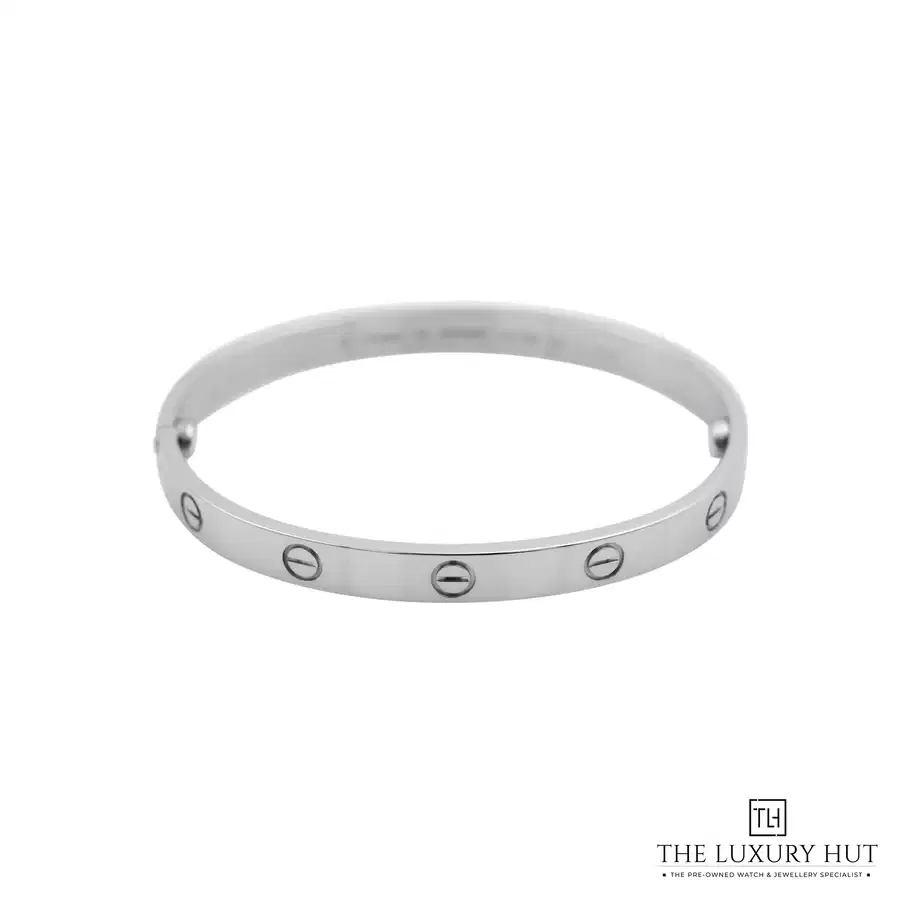 Cartier 18ct White Gold LOVE Bangle Classic Model Size 18