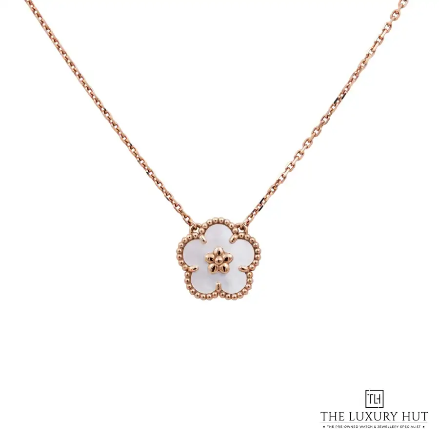 Van Cleef Arpels Lucky Spring Plum Blossom MOP Pendant Necklace