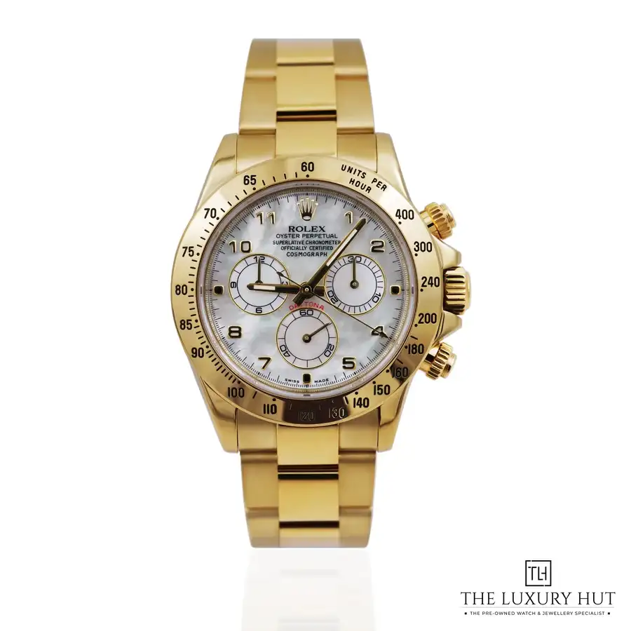 Rolex Daytona Yellow Gold 40mm White MOP Dial 116528