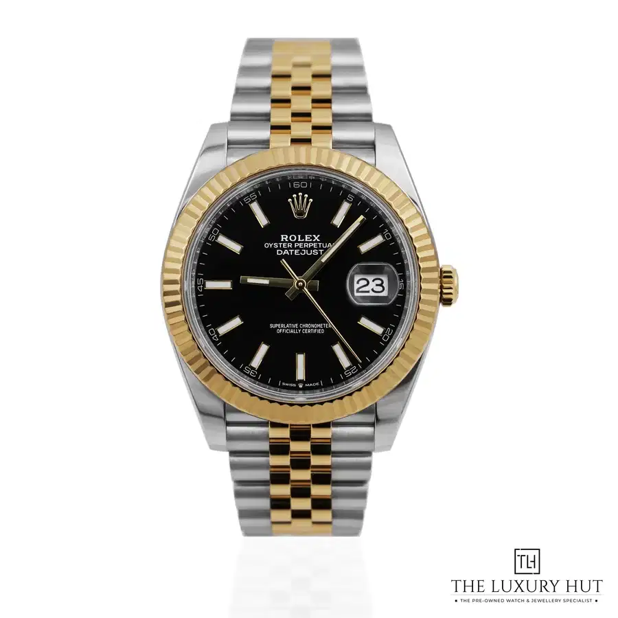 Rolex Datejust 41mm Steel Gold Black Baton 126333