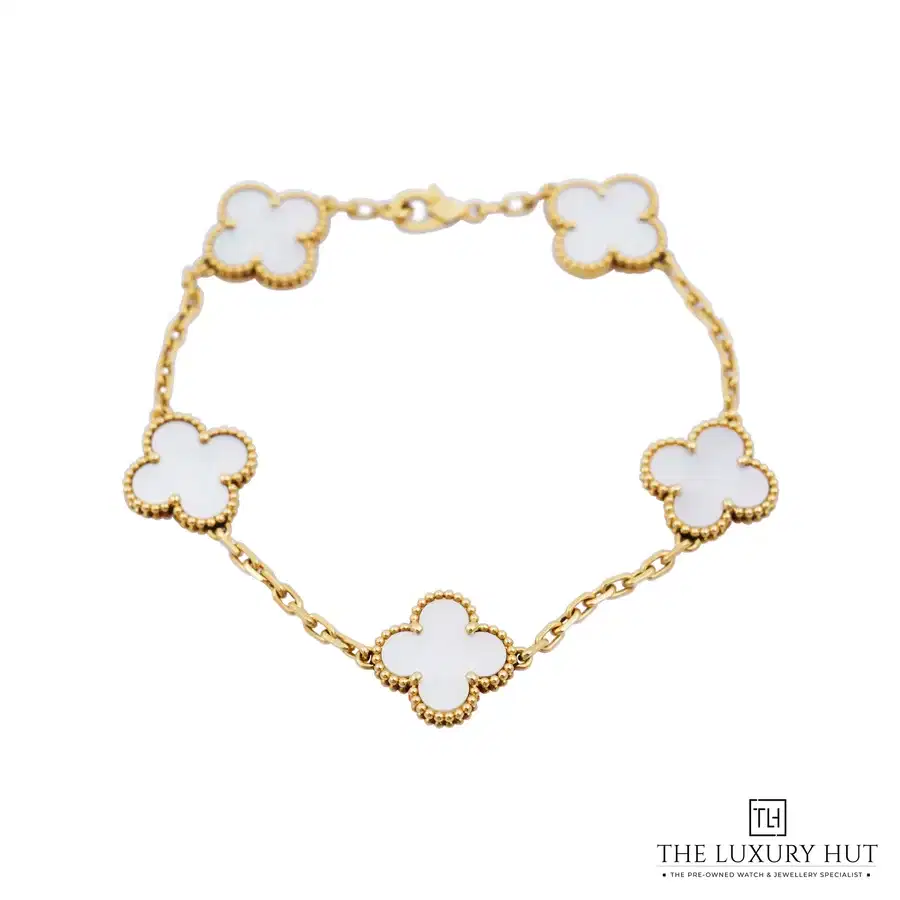 Van Cleef Arpels Gold 5 MOP Motifs Bracelet VCARA41800