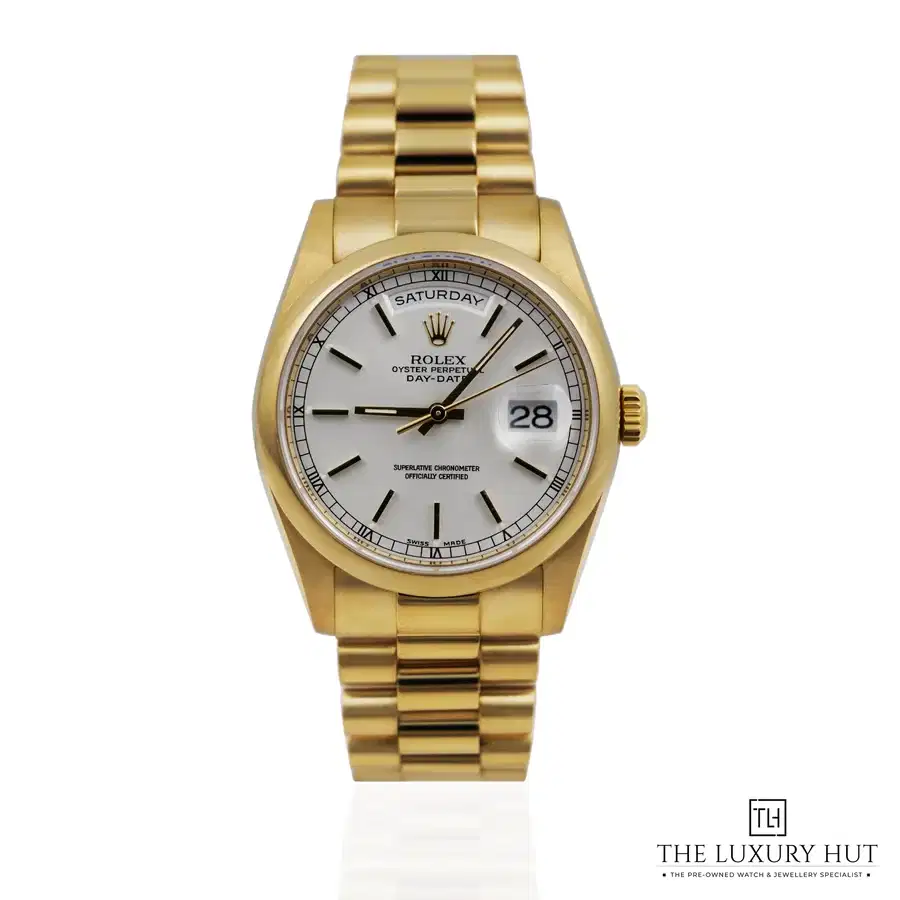 Rolex Day Date Yellow Gold Silver Dial 118208