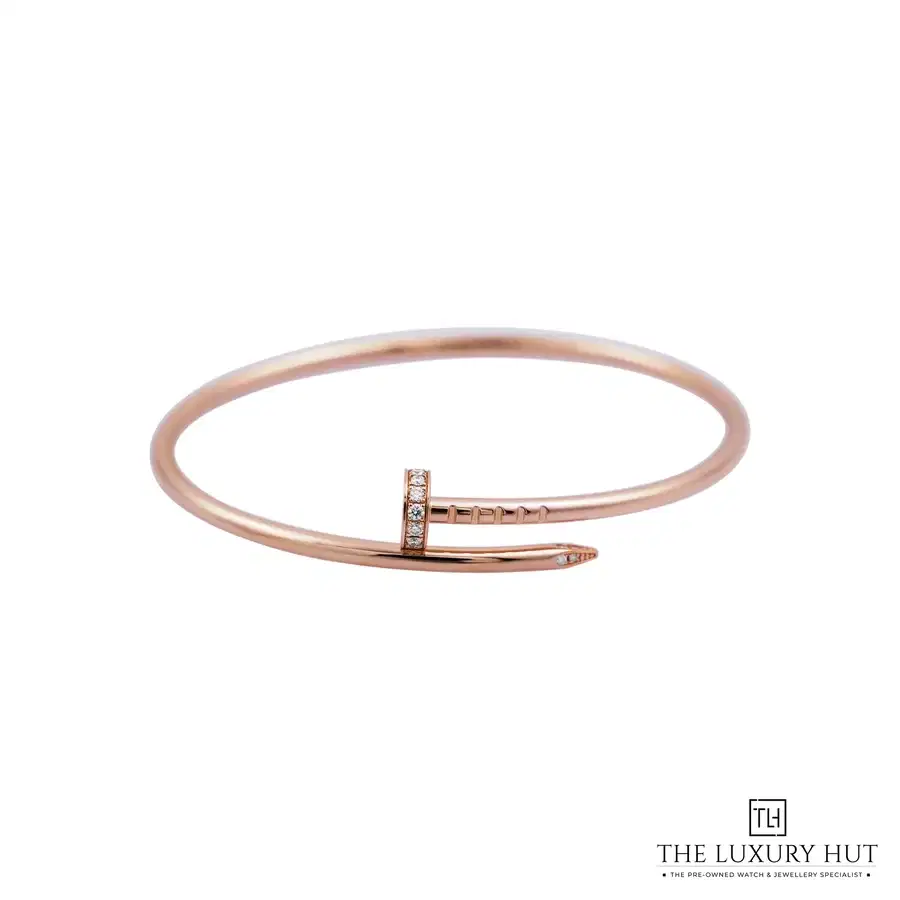 Cartier Rose Gold Juste Un Clou Diamond Bracelet Small Size 16
