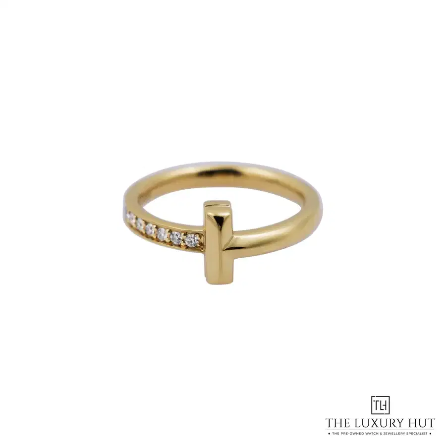 Tiffany Co 18ct Gold Diamond Tiffany T1 Ring