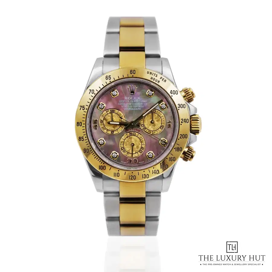 Rolex Daytona Steel Yellow Gold 40 Tahitian MOP Diamond 116523