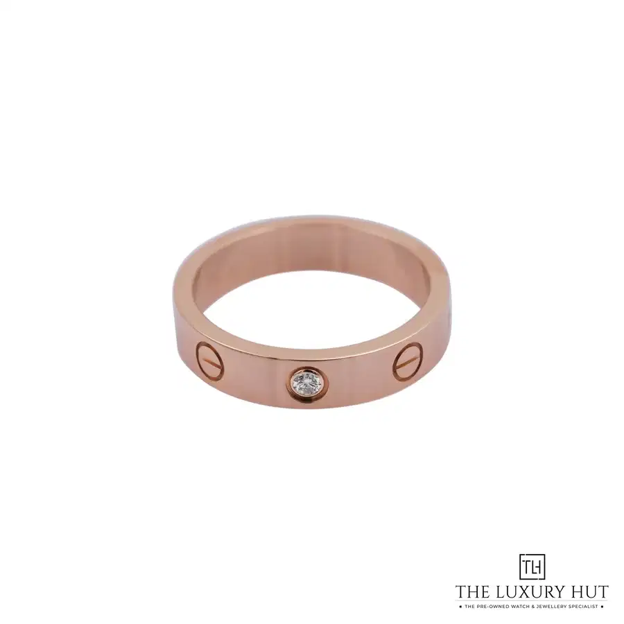Cartier 18ct Rose Gold 1 Diamond LOVE Ring