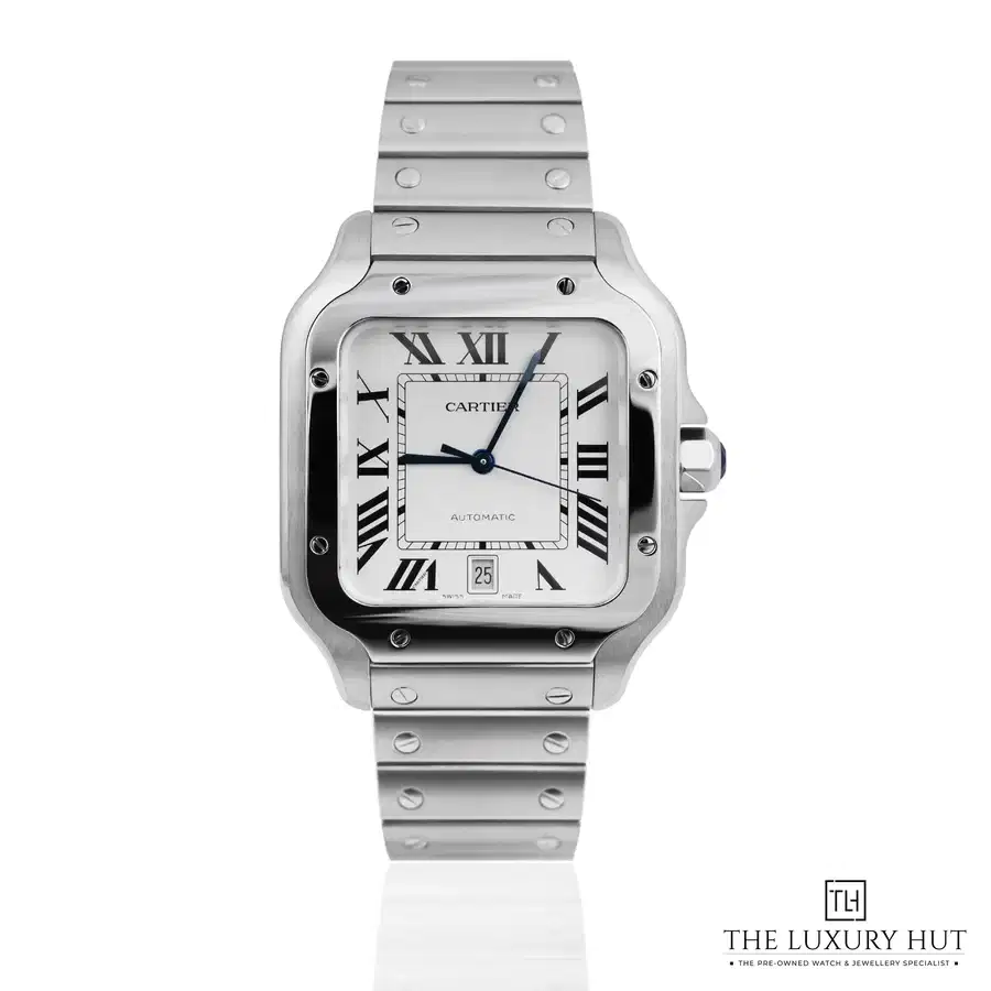 Cartier Santos De Cartier Steel 39 8 White WSSA0018