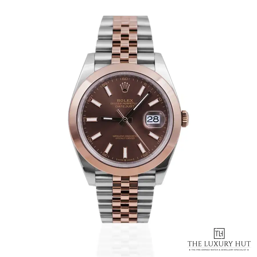 Rolex Datejust 41 Steel Gold Chocolate Baton 126301