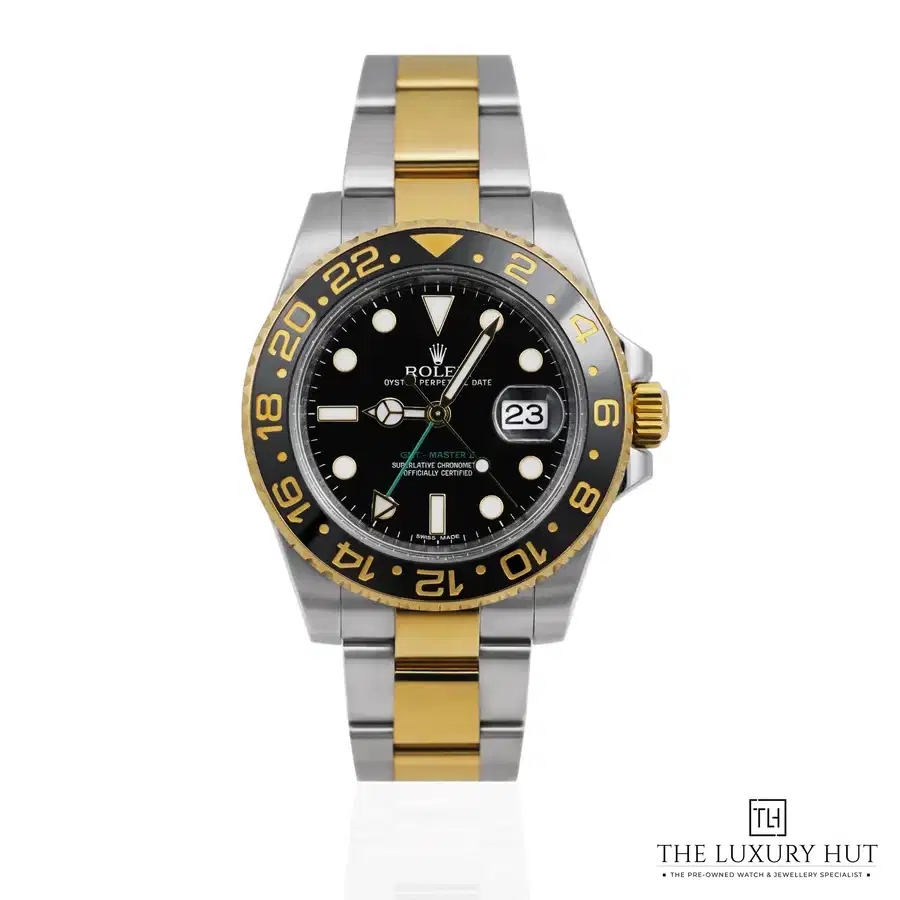 Rolex GMT Master II Steel 18ct Yellow Gold Black 116713LN