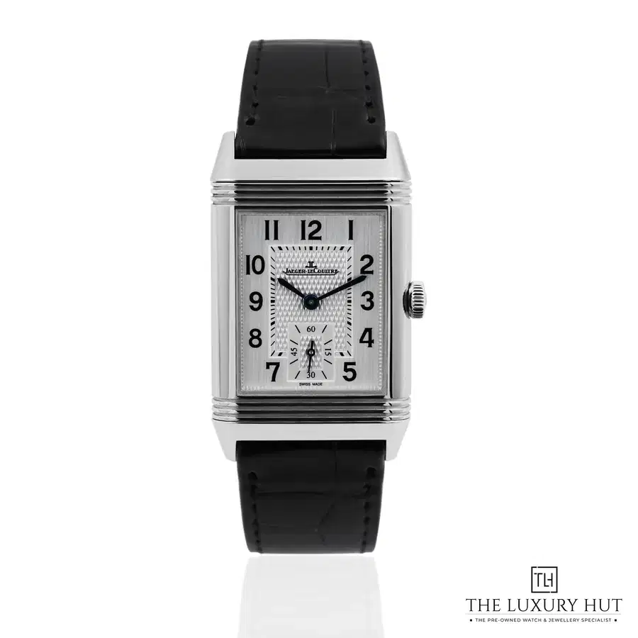 Jaeger LeCoultre Reverso Duoface Day Night Steel Black Silver 213 8 D4