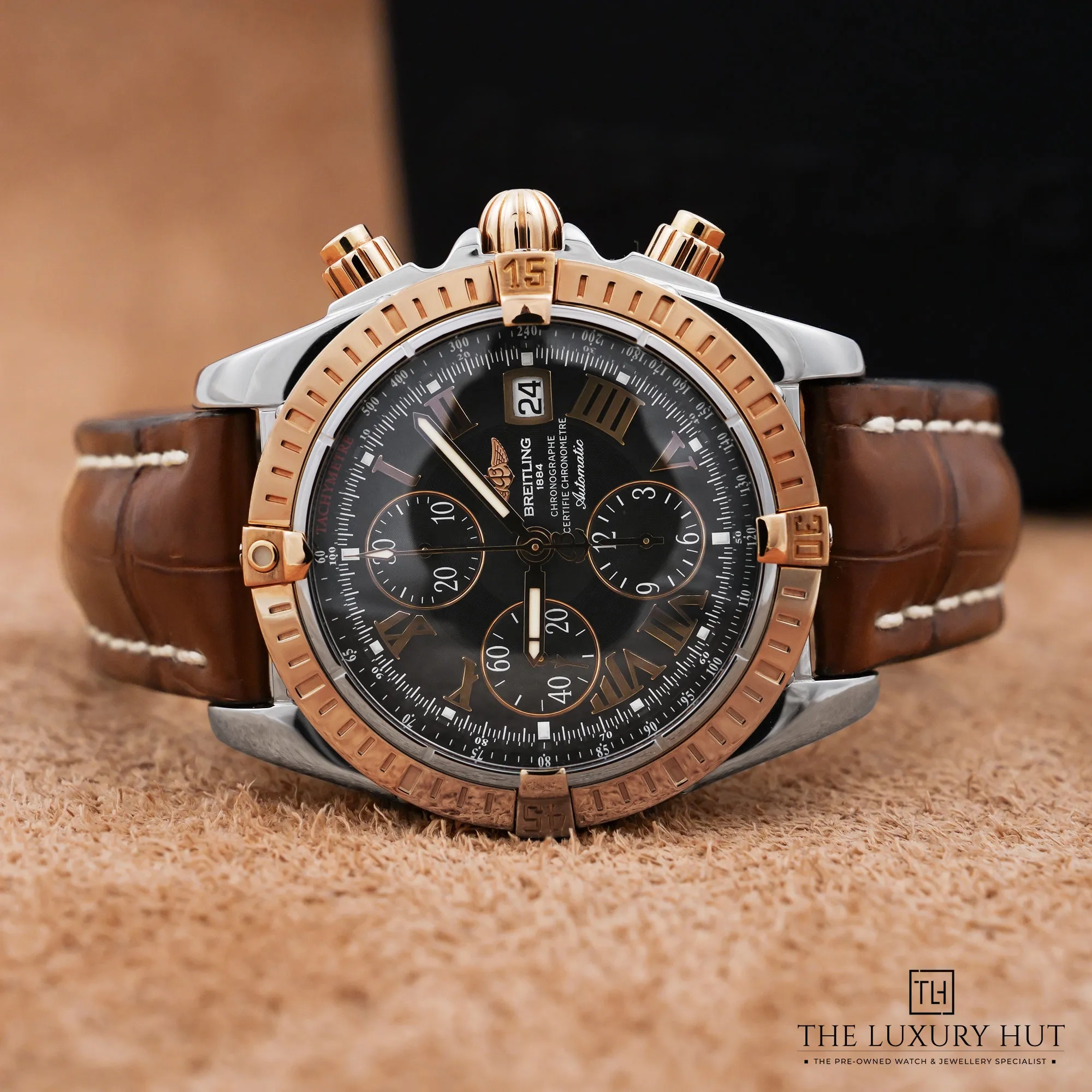 2026 10 5404d72e d728 40bc b299 94792c31eb16Breitling Chronomat Evolution Steel Rose Gold Black Dial 53495 c jpg webp