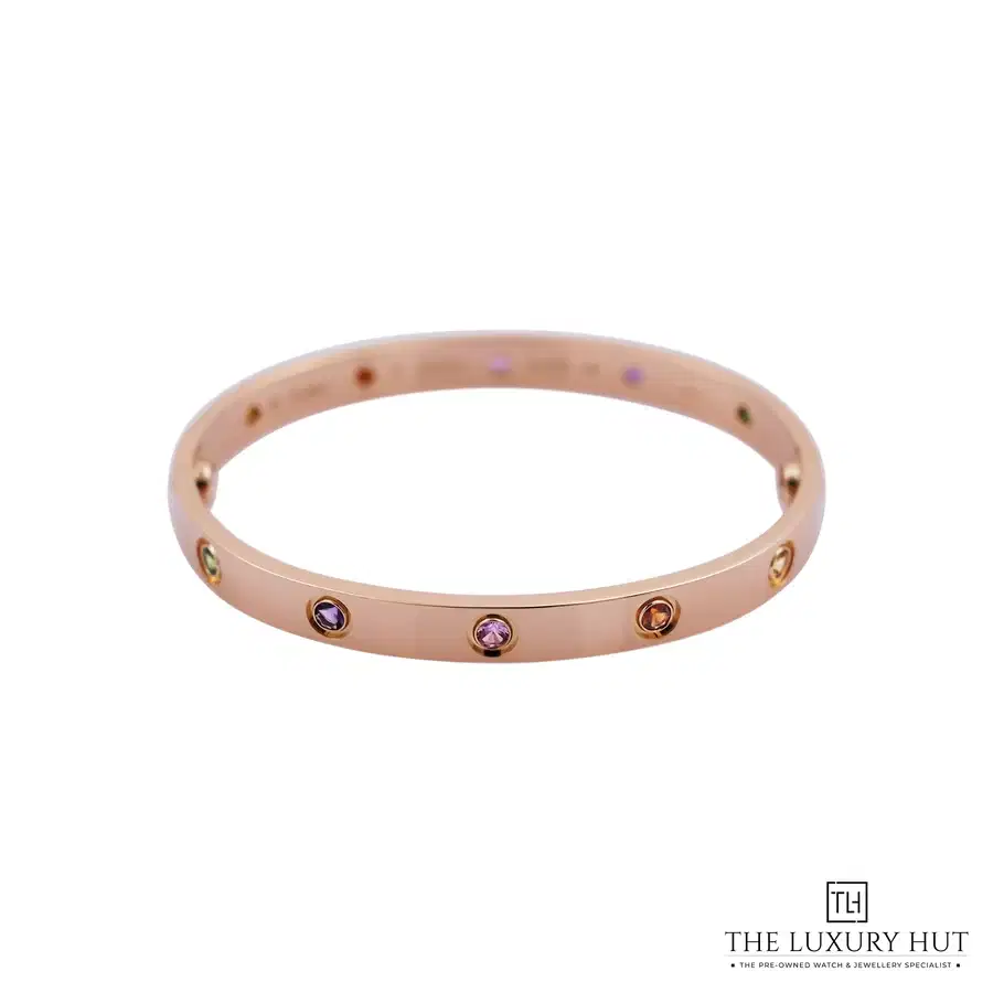Cartier Gold Multi Gem Rainbow LOVE Bracelet B6036517