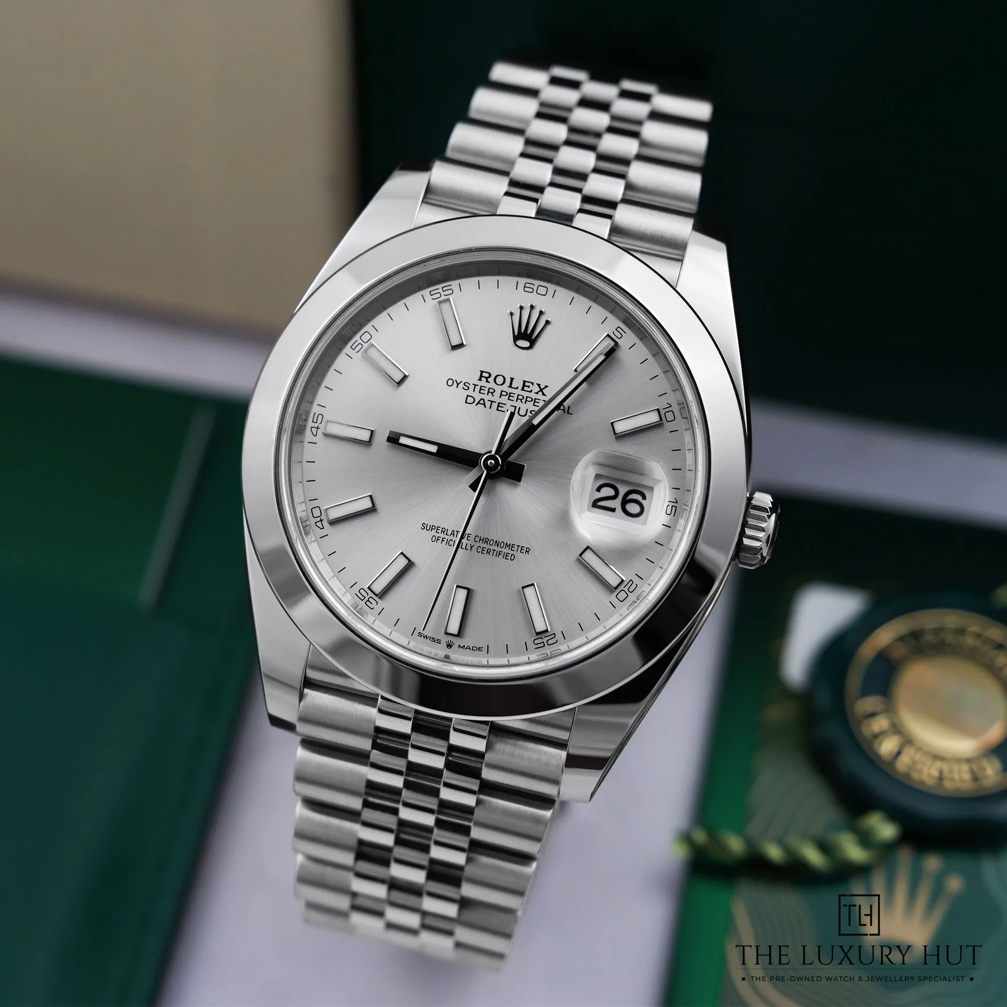 2026 10 8b9d9734 75e9 456d bbd0 fc853ed0e44aRolex Datejust Steel 41mm Silver Baton Dial LB1066 b jpg webp