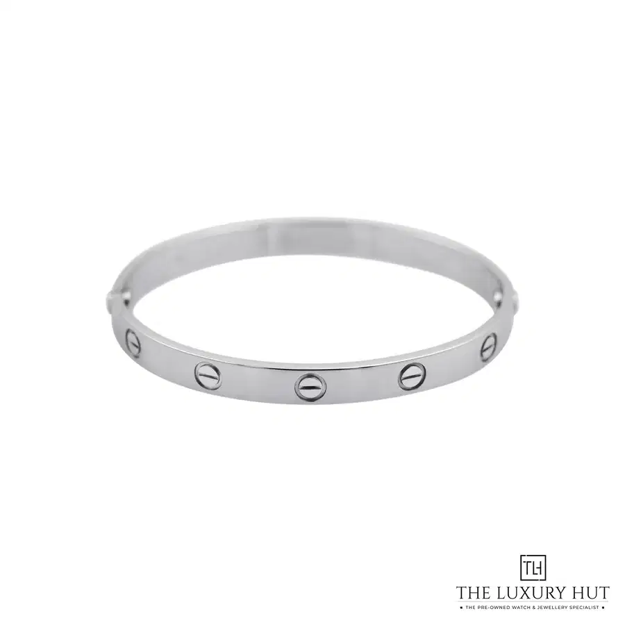 Cartier LOVE Bracelet Classic Model 18ct White Gold Size 18