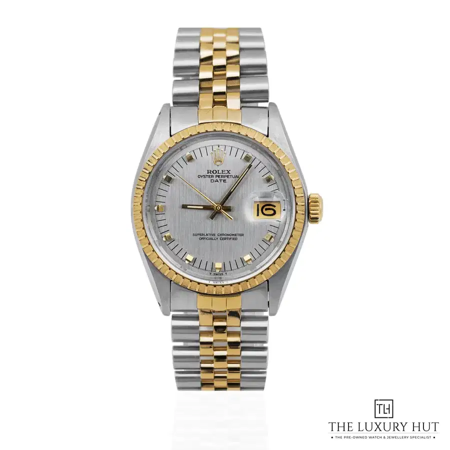 Vintage Rolex Oyster Perpetual Date Steel Gold Grey 1505