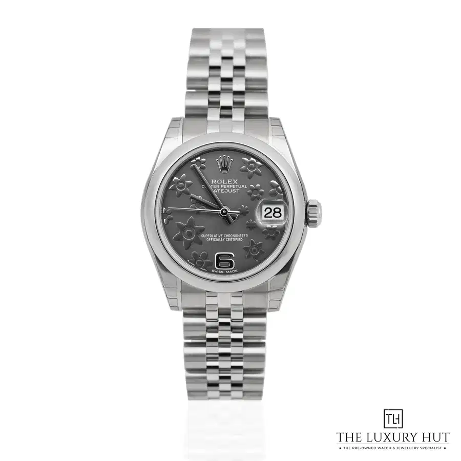 Rolex Lady Datejust 31 Stainless Steel Slate Floral Motif 178240