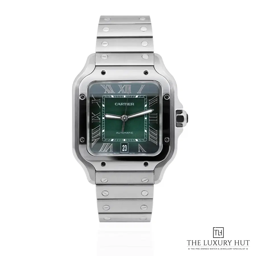 Cartier Santos De Cartier Large Green Roman WSSA0062