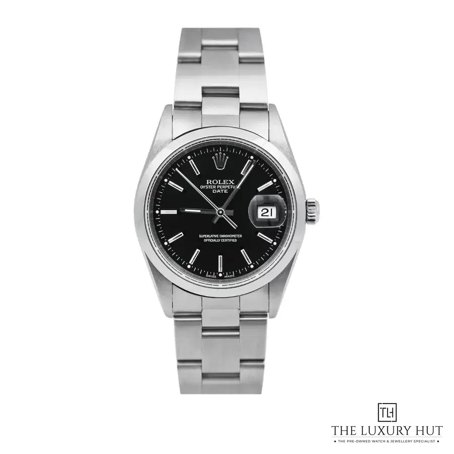 Rolex Oyster Perpetual Date Steel 34mm Black Dial