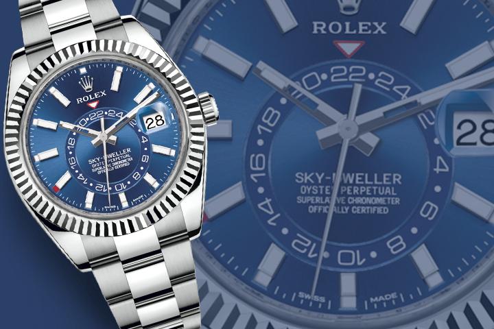 blue rolex sky dweller